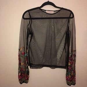 Mesh Floral Top!